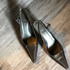 Joan and David Patent leather, sling back